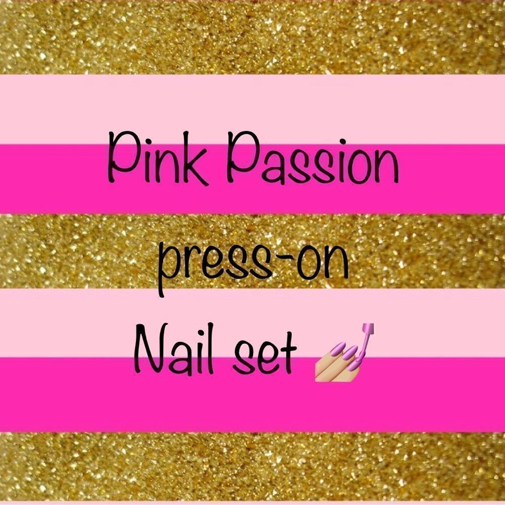 Pink Passion gel pressons